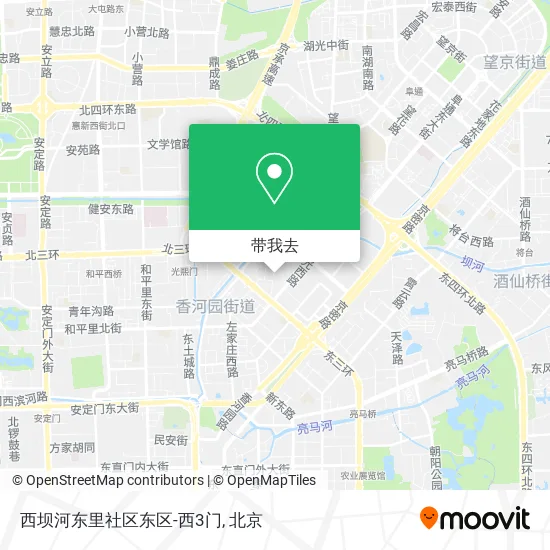 西坝河东里社区东区-西3门地图