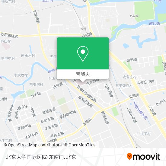 北京大学国际医院-东南门地图