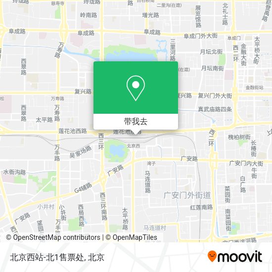 北京西站-北1售票处地图