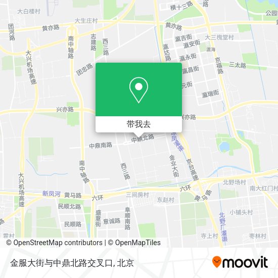 金服大街与中鼎北路交叉口地图