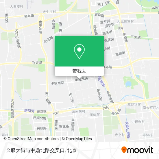 金服大街与中鼎北路交叉口地图