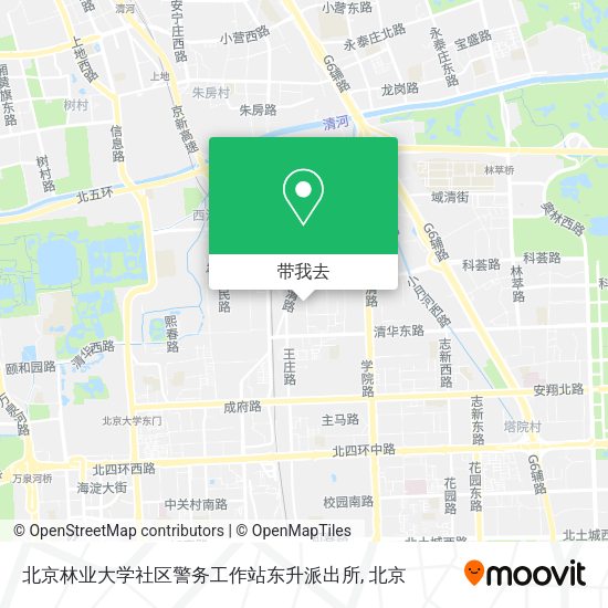北京林业大学社区警务工作站东升派出所地图