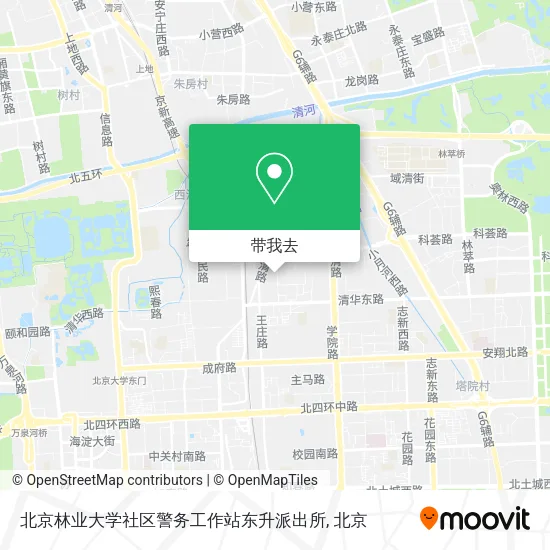 北京林业大学社区警务工作站东升派出所地图