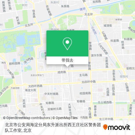 北京市公安局海淀分局东升派出所西王庄社区警务团队工作室地图