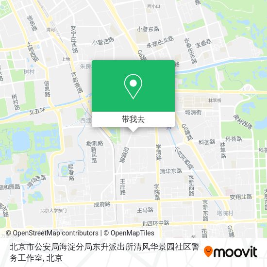 北京市公安局海淀分局东升派出所清风华景园社区警务工作室地图