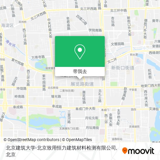 北京建筑大学-北京致用恒力建筑材料检测有限公司地图
