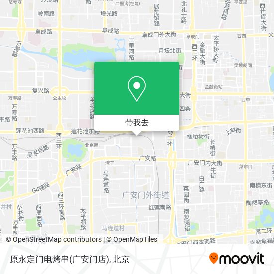 原永定门电烤串(广安门店)地图