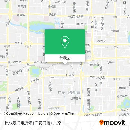 原永定门电烤串(广安门店)地图