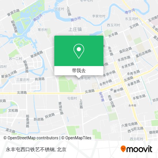 永丰屯西口铁艺不锈钢地图