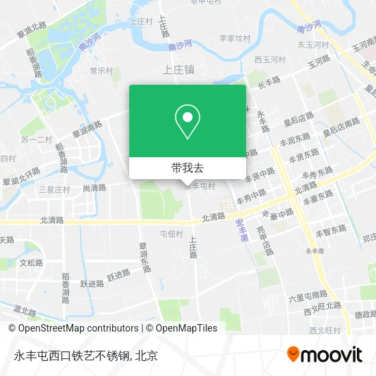 永丰屯西口铁艺不锈钢地图