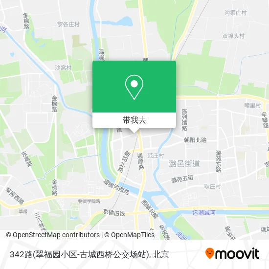 342路(翠福园小区-古城西桥公交场站)地图