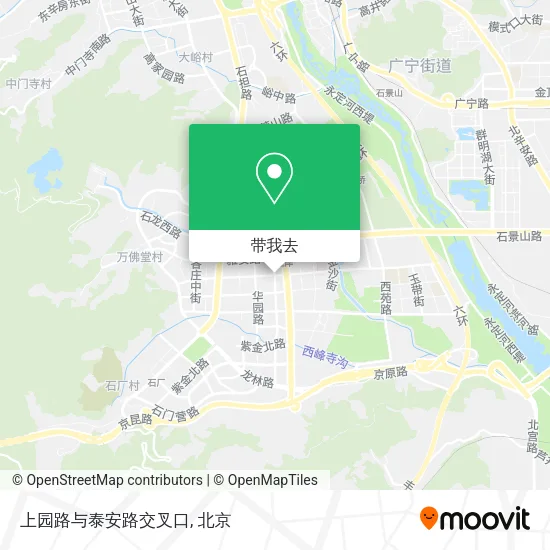 上园路与泰安路交叉口地图