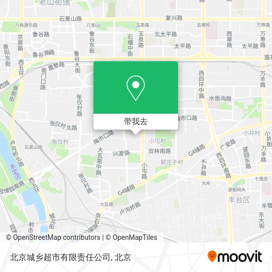 北京城乡超市有限责任公司地图