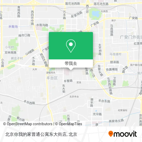 北京你我的家普通公寓东大街店地图