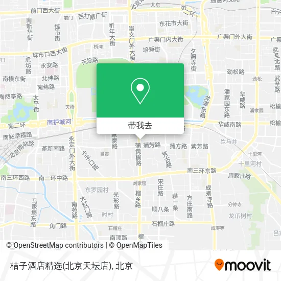 桔子酒店精选(北京天坛店)地图