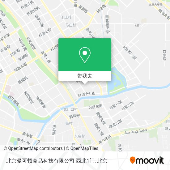 北京曼可顿食品科技有限公司-西北1门地图