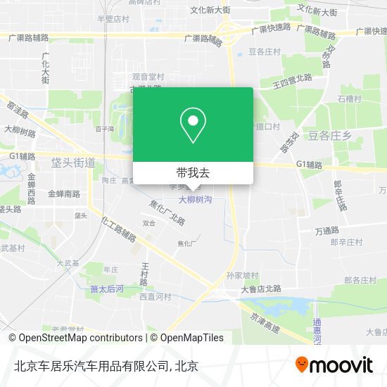 北京车居乐汽车用品有限公司地图