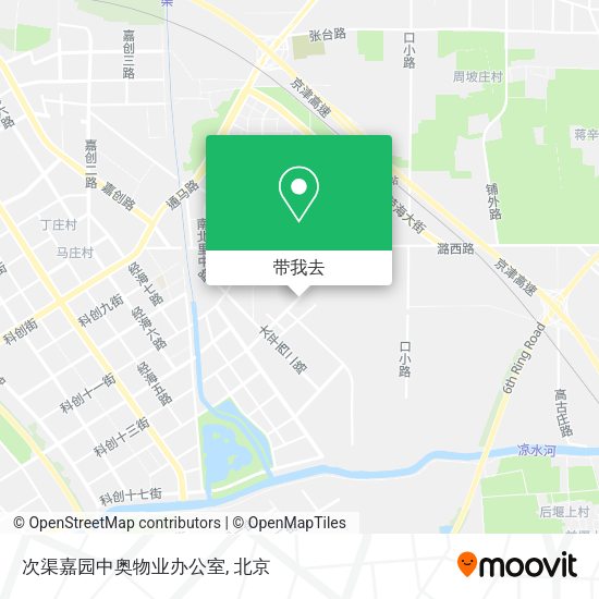 次渠嘉园中奥物业办公室地图