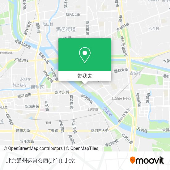 北京通州运河公园(北门)地图