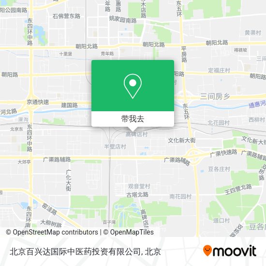 北京百兴达国际中医药投资有限公司地图