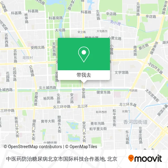 中医药防治糖尿病北京市国际科技合作基地地图