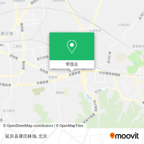 延庆县康庄林场地图