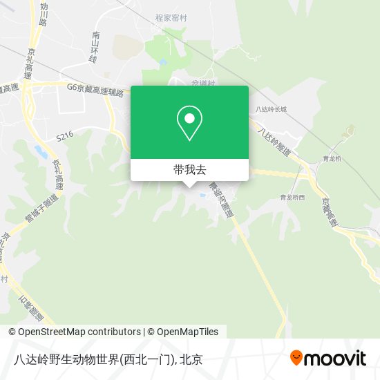 八达岭野生动物世界(西北一门)地图
