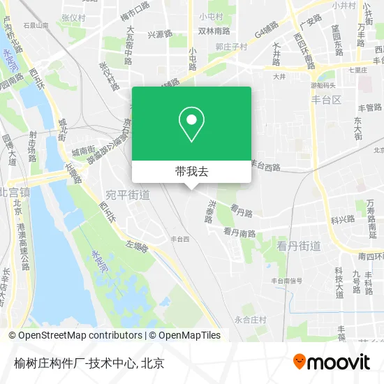 榆树庄构件厂-技术中心地图