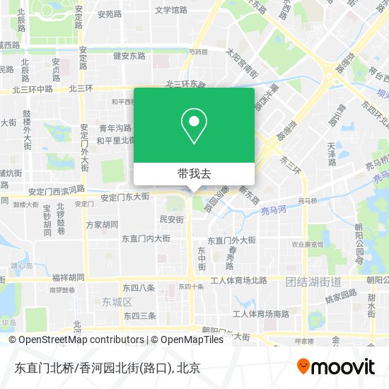 东直门北桥/香河园北街(路口)地图