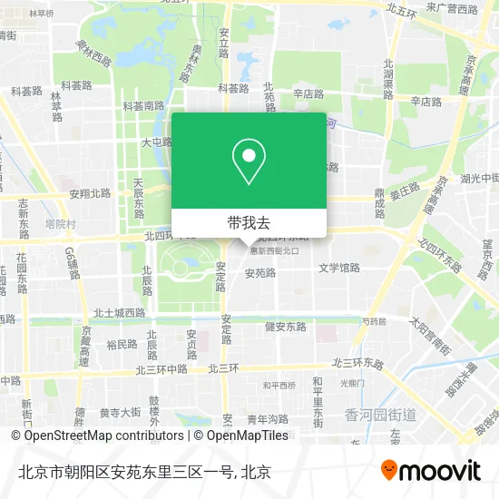 北京市朝阳区安苑东里三区一号地图