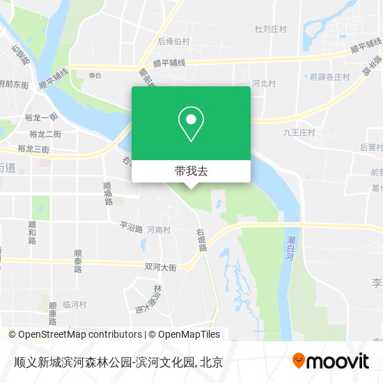 顺义新城滨河森林公园-滨河文化园地图