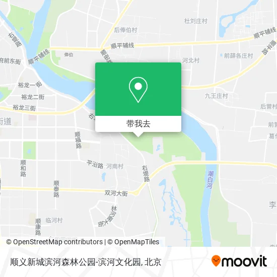 顺义新城滨河森林公园-滨河文化园地图