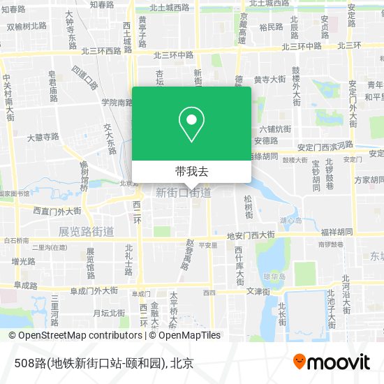 508路(地铁新街口站-颐和园)地图