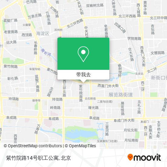 紫竹院路14号职工公寓地图