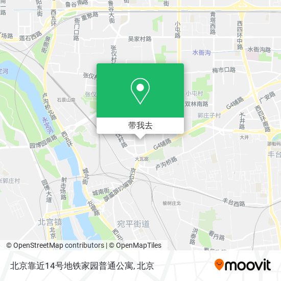 北京靠近14号地铁家园普通公寓地图