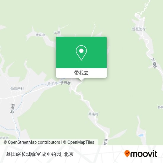 慕田峪长城缘富成垂钓园地图