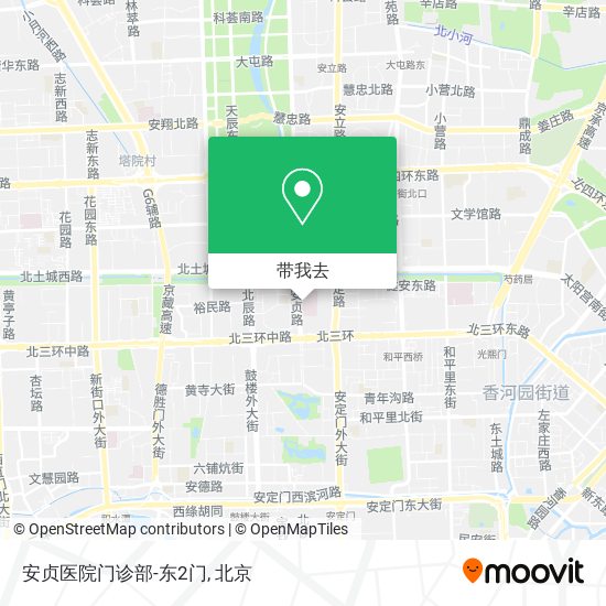 安贞医院门诊部-东2门地图