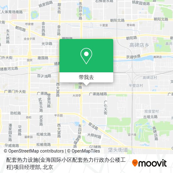 配套热力设施(金海国际小区配套热力行政办公楼工程)项目经理部地图