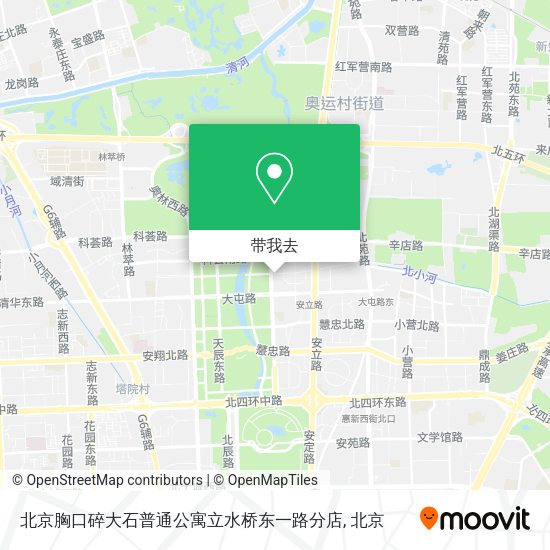 北京胸口碎大石普通公寓立水桥东一路分店地图