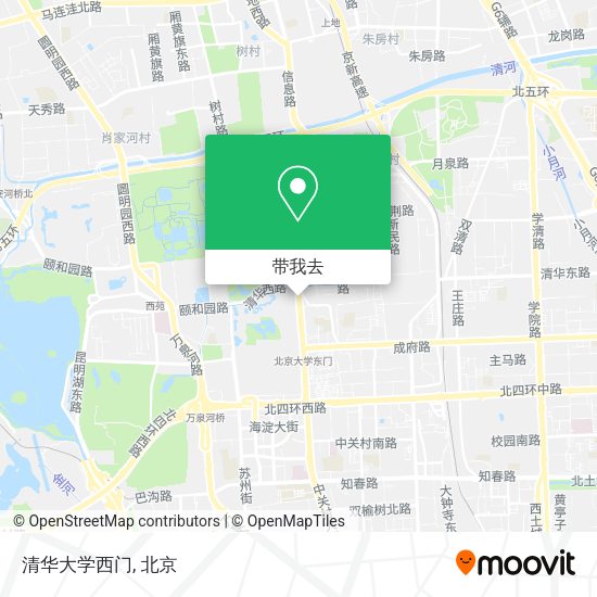 清华大学西门地图
