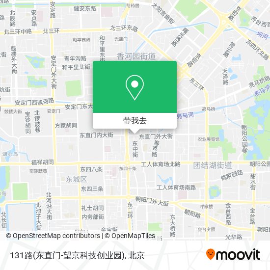 131路(东直门-望京科技创业园)地图