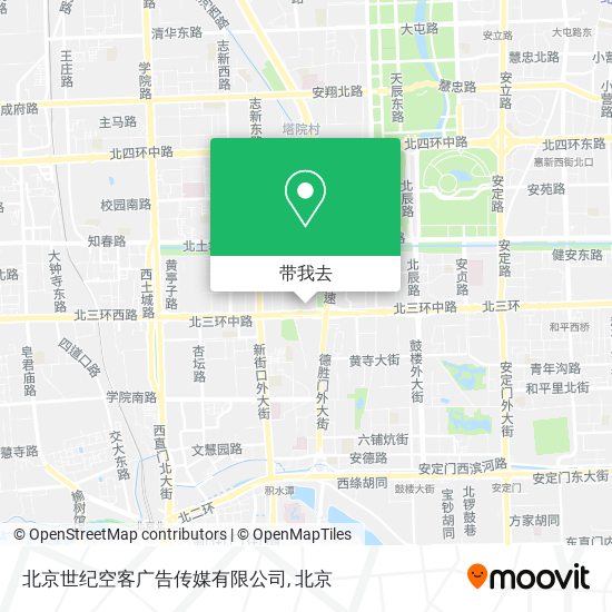 北京世纪空客广告传媒有限公司地图