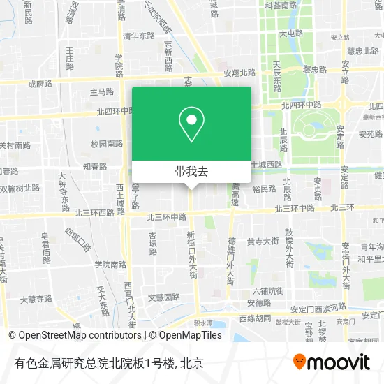 有色金属研究总院北院板1号楼地图
