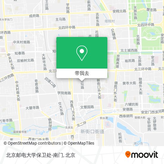 北京邮电大学保卫处-南门地图