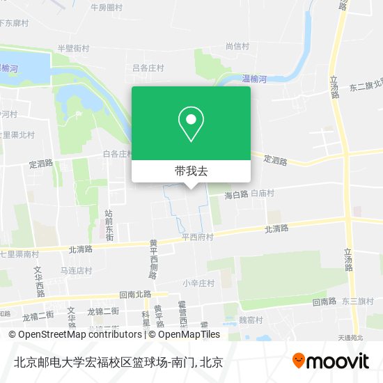北京邮电大学宏福校区篮球场-南门地图