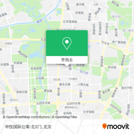 华悦国际公寓-北2门地图