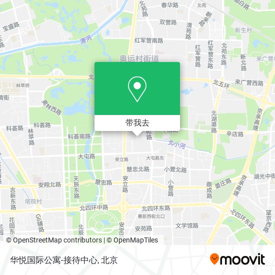 华悦国际公寓-接待中心地图