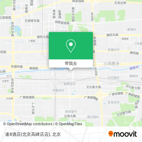 速8酒店(北京高碑店店)地图