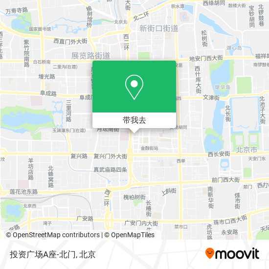 投资广场A座-北门地图
