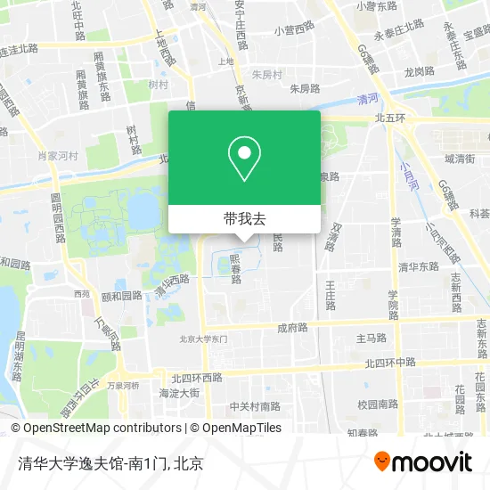 清华大学逸夫馆-南1门地图